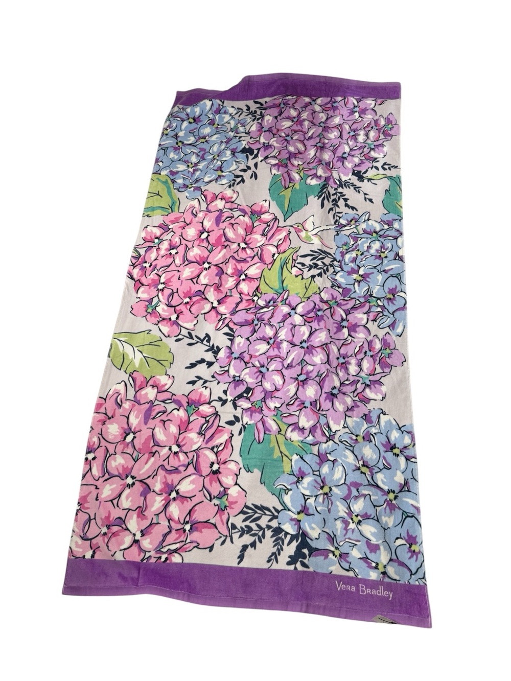 NWT Vera Bradley Happy Hydrangeas Beach Towel Retired Pattern LAST ONE!